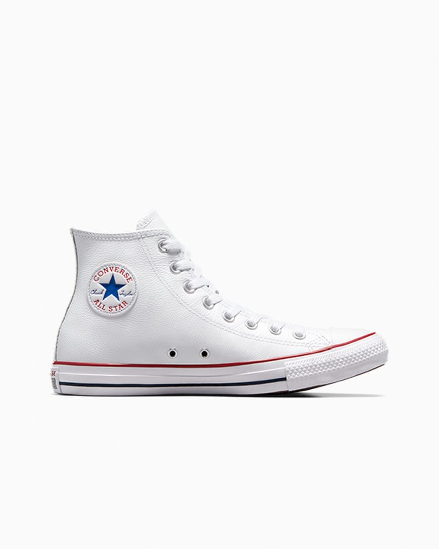 Tenisi Inalti Dama Converse Chuck Taylor All Star Piele Albi | RO HPGDW306